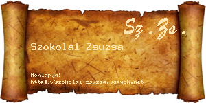 Szokolai Zsuzsa névjegykártya