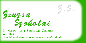 zsuzsa szokolai business card